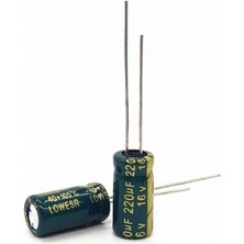220UF16V Elektrolitik Kondansatör 6X12MM 10 Adet(Pcs)
