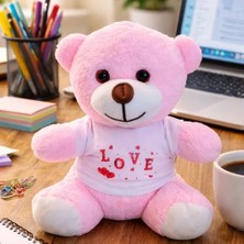 Love Tişörtlü Pembe Peluş Ayıcık Midastech