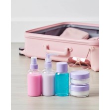 5 Parça Şeffaf Seyahat Kozmetik Seti 30 ml Midastech