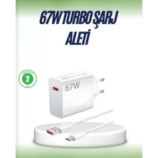 67 Watt Çift Turbo Şarj Adaptörü  Reno 4 5 6 Uyumlu Midastech