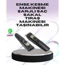 MidasTech Sessiz Motorlu, Kablosuz Kullanımlı Şarjlı Saç ve Sakal Kesme Makinesi – Taraklı Set Midaste