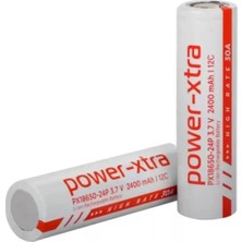 Power-Xtra PX18650 24P - 3.7V 2400 Mah Li-Ion Şarjlı Pil 12C - 30A / 1 Adet