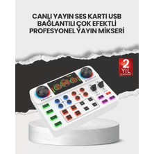 Çok Efektli Canlı Yayın Ses Mikseri USB ve Kablosuz Uyumlu Midastech