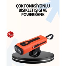 Powerbank Özellikli Bisiklet Işığı Dijital Göstergeli LED Midastech