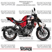 Sv Sticker Works Cfmoto 250NK Kaplama Sticker Katana Girl Design Motor Kaplama Modeli Hazır Kit 2023-2026 Uyumlu