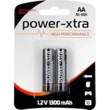 Power-Xtra 1.2V 1300 Mah Aa Size Ni-Mh Şarj Edilebilir Pil - 2li Blister