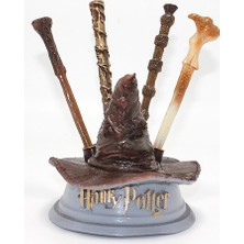 Keyfim Shop Haarry Poootter Seçmen Şapka ve 4'lü Asa Kalem Seti Biblo