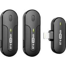 Merz R-20 Iphone Uyumlu Üst Kalite Kablosuz Lightning Yaka Mikrofonu
