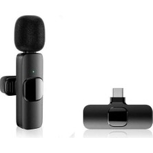 K9 T1 Type C Wireless (Kablosuz) Ergonomik Tak Çalıştır Android Telefon Tablet Ipad Yaka Mikrofonu