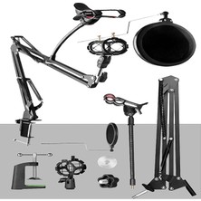 Set-01 - Mikrofon Standı + Shock Mount + Pop Filter