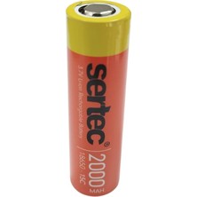 Tech Butiq Sertec 18650 3.7V 2000 Mah 15C Li-Ion Şarjlı Pil