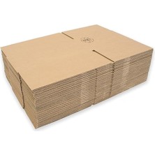 Oluklu Kraft Karton Kargo Taşınma Depolama Kolisi - 30X40X35 Cm. - 10 Adetlik Paket