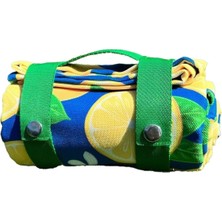 Badger Limon Desenli Artha Piknik Örtüsü 150X150 Cm, Dayanıklı Kamp Ekipmanları, Kamp Aksesuarları