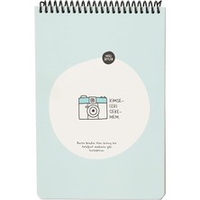 Color Hisli Şeyler 'kimseleri Çekemem' Çizgili Üstten Spiralli Defter, A5, 80 Yaprak