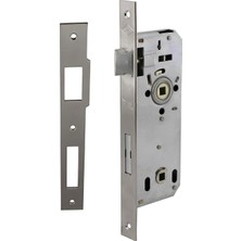 Wc Kapı Gömme Kilit Banyo Kilidi Oval Köşeli 45 mm Plastik Pvc Ahşap Panel Iç Kapı Uyumlu