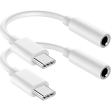 iPhone 16 Pro Max/ 15 Pro/ 15 Için USB C - 3,5 mm Kulaklık Jakı Adaptörü, USB C - Aux Ses Dongle Kablo Kablosu iPad Pro/galaxy S24 S23 Ultra/pixel 9 ile Uyumlu - Beyaz