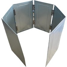 6 Kanatlı Rüzgarlık, Rüzgar Kesici 25X40CM, Piknik Tüpü, Kamp Ocağı, Taş Ocak, Mangal