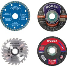 Mermer Metal Ahşap Granit Demir Fayans Kesme Diski Seti (4 Parça)