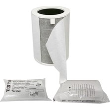Fresh Air Filter 10 Adet Xiaomi Smart Purifier 4 Lite Ile Uyumlu Filtre Üstüne Uyumlu Gümüş Iyonlu Elektrostatik Toz Tutucu Ön Filtre