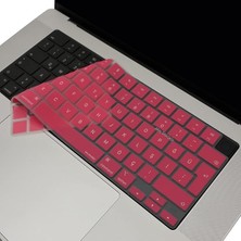 MacBook Türkçe‑q Klavye Koruyucu Silikon Kılıf Kapak MacBook Air 13,6-15,3 Pro 14-16 Inç Uyumlu M5/m4/m3/m2/m1 Touch Id – Toz, Dökülme ve Çizilmelere Karşı Koruma Açık Pembe