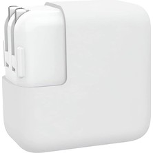 MacBook Pro 15 ve 16 Inç Uyumlu Silikon Şarj Aleti Kılıfı Ultra Ince Yıkanabilir | 96W Usb-C/magsafe 85W 1-2 – 360° Kaplama, Kaymaz Yüzey Beyaz