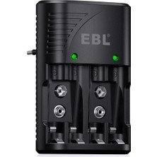 Nı-Mh Aa/aaa ve 9V Piller Için Hızlı Şarj Cihazı - 4 Yönlü LED Ekranlı Şarj Cihazı 6802