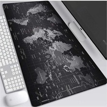 Haritalı 90X40 cm Mouse Pad, Dünya Desenli Mouse Pad