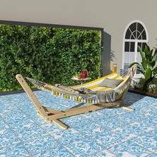 Portatif Ahşap Ayaklı Hamak Standı