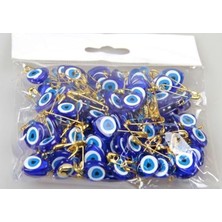 Iğneli Nazar Boncuğu 50 Adet Çengelli Iğneli Nazar Boncuğu Hobi Malzemesi