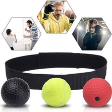 Bandı Boks Antrenman Topu, Refleks Dövüş Topu, Speedball Boks Refleks Top Kafa Bandı ile Çocuklar Yetişkinler Için Geliştirmek Göz-El Koordinasyonu 3 Adet Toplu