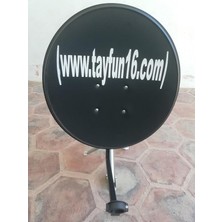 Siyah 70 cm Full Hd 4K Uydu Çanak Anteni-Antrasit