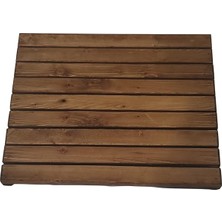 Mobilya Ahşap Masa Altı Ayaklık Ayak Koyma Standı Kestane Rengi