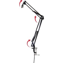Frameworks GFWMICBCBM1000 | Yayıncı/podcast/streaming/youtuber Için Masaüstü Akrobat Boom Kollu Mikrofon Standı
