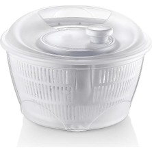 Çok Fonksiyonlu Sebze ve Meyve Kurutucu, 3 Renk Seçeneği, Silikon Kapak, Kurutma Haznesi ve Çıkarılabilir Halka (Beyaz)