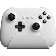 Ultimate 2.4g Wireless Controller With Charging Dock, 2.4g Controller For Windows, Android, Steam Deck & Raspberry Pi (White)