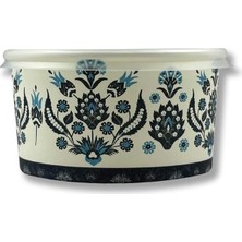 Karton Kağıt Çorba-Aşure-Tatlı-Dondurma-Yemek Kasesi -14 Oz Plastik Kapaklı Kase 50 Adet