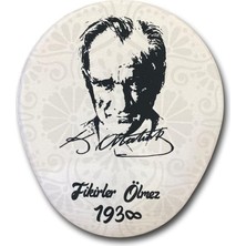 LN-1938 Fikirler Ölmez Atatürk Desenli Ergonomik Suya Dayanıklı Bileklikli Mouse Pad