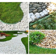 Çim Ayırıcı 2 M Yeşil Çim Sınırlayıcı Taş Toprak Ayıracı Çim Taş Toprak Bariyeri