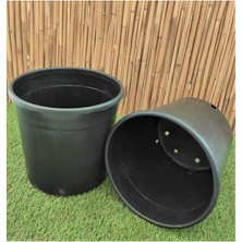 Üretim Saksısı 2 Adet 5 Lt 20X20 cm Plastik Saksı Siyah Üretim Saksı Bitki Üretim Saksısı