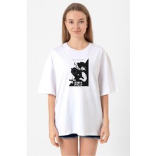 Cowboy Bebop Spike See You Space Cowboy Beyaz Kadın Oversize Tshirt
