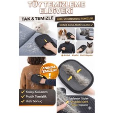 Patiyo Kedi Köpek Tüy Toplama Eldiveni Çift Taraflı Statik Temizleyici Halı Koltuk Kıyafet