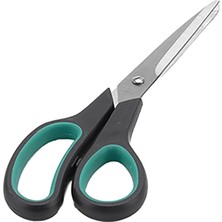 Paslanmaz Çelik Makas, Ergonomik Turkuaz-Siyah Tutma Kollu (20 Cm)