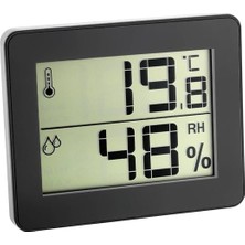 Slim Dijital Nem Ölçer Termometre, Siyah