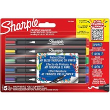 Creative Marker Akrilik Boya Kalemleri | Yuvarlak Uçlu Su Bazlı Boya Kalemi | Mürekkep Kağıda Geçirmez ve Çoğu Yüzey Üzerine Yazar | 5 Adet