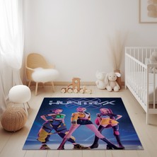 Huntrix Kız Ekibi Lacivert Çocuk Halısı M35