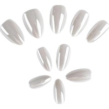 Beauty Takma Tırnak Seti & Zararsız Yapıştırıcı Gri Hailey Bieber