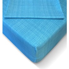 Turca Ranforce 120X200 cm Lastikli Çarşaf Seti - Turkuaz AT7603