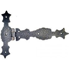 Najmaddin Antika Tarz Dekoratif Pirinç Kuyruklu Zambak Menteşe - 175X248 Mm, Oksit Çerçici Najma