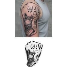 Najmaddin Iskambil Dolar Zar Geçici Dövme Şablonu Büyük Boy Çerçici Najmaddin