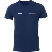 Etifa Tekstil Unisex Lacivert %100 Pamuk Regular Fit Tişört – Mclaren Baskılı,  Günlük & Spor T-Shirt